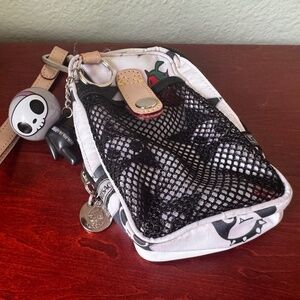 Tokidoki for LeSportsac Black and White Nylon wristlet/belt pouch with qee